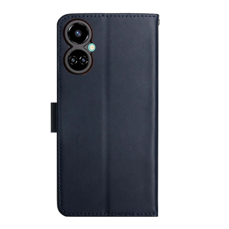 For Tecno Camon 19 Pro 4G Genuine Leather Fingerprint-proof Horizontal Flip Phone Case(Blue) - Tecno Cases by buy2fix | Online Shopping UK | buy2fix