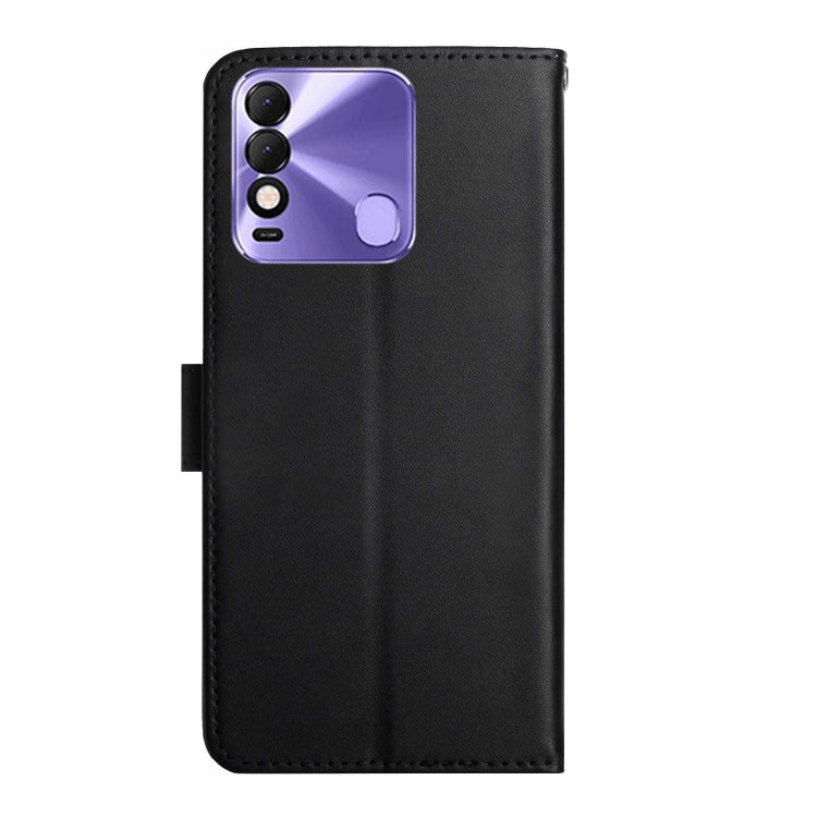 For Tecno Spark 8 Genuine Leather Fingerprint-proof Horizontal Flip Phone Case(Black) - Tecno Cases by buy2fix | Online Shopping UK | buy2fix