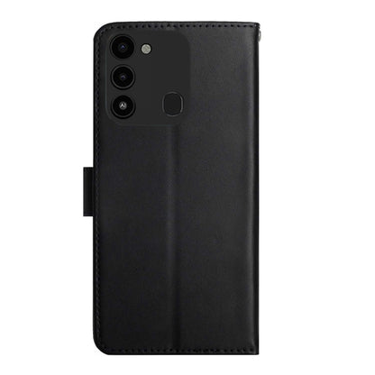 For Tecno Spark Go 2022 Genuine Leather Fingerprint-proof Horizontal Flip Phone Case(Black) - Tecno Cases by buy2fix | Online Shopping UK | buy2fix