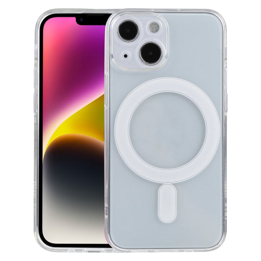 For iPhone 14 TPU Shockproof Protective Magnetic Magsafe Case (Transparent) by buy2fix