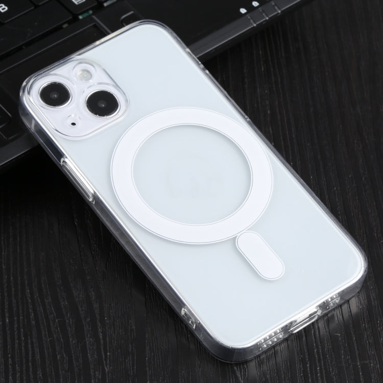For iPhone 14 TPU Shockproof Protective Magnetic Magsafe Case (Transparent) by buy2fix