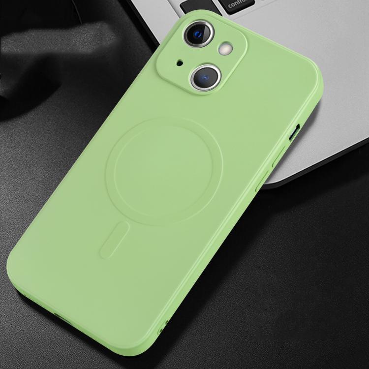 For iPhone 14 Liquid Silicone Full Coverage Magsafe Phone Case (Green) by buy2fix