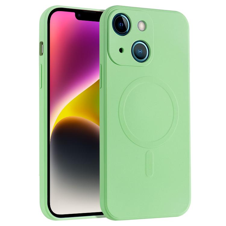 For iPhone 14 Liquid Silicone Full Coverage Magsafe Phone Case (Green) by buy2fix