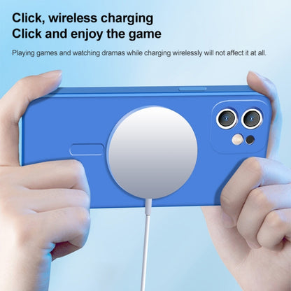 For iPhone 14 Liquid Silicone Full Coverage Magsafe Phone Case (White) by buy2fix