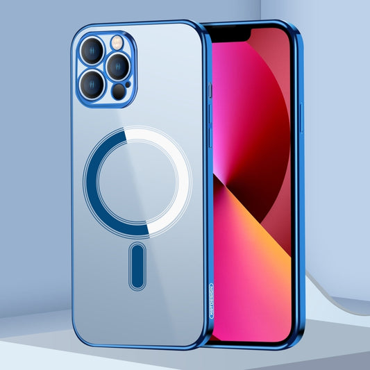 For iPhone 14 Classic Electroplating Magsafe Phone Case (Blue) by buy2fix