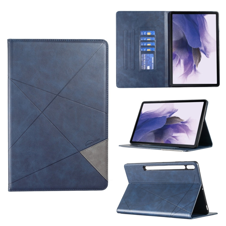 For Samsung Galaxy Tab S7 FE/Tab S7+/Tab S8+ Prismatic Leather Tablet Case(Blue) by buy2fix