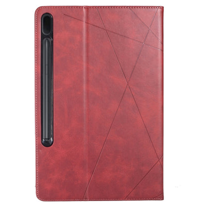 For Samsung Galaxy Tab S7 FE/Tab S7+/Tab S8+ Prismatic Leather Tablet Case(Red) by buy2fix