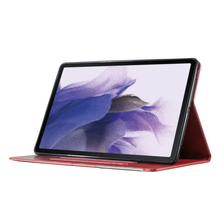 For Samsung Galaxy Tab S7 FE/Tab S7+/Tab S8+ Prismatic Leather Tablet Case(Red) by buy2fix