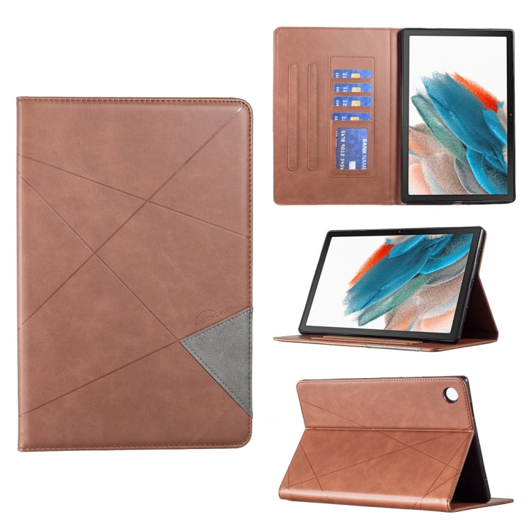 For Samsung Galaxy Tab A8 10.5 2021 SM-X200/X205 Prismatic Leather Tablet Case(Brown) - Other Galaxy Tab PC by buy2fix | Online Shopping UK | buy2fix
