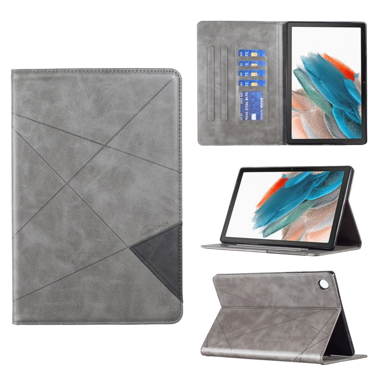 For Samsung Galaxy Tab A8 10.5 2021 SM-X200/X205 Prismatic Leather Tablet Case(Grey) - Other Galaxy Tab PC by buy2fix | Online Shopping UK | buy2fix