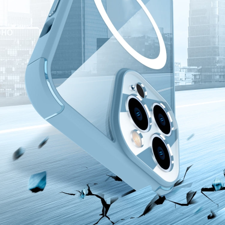 For iPhone 14 Clear Acrylic PC MagSafe Phone Case (Purple) by buy2fix