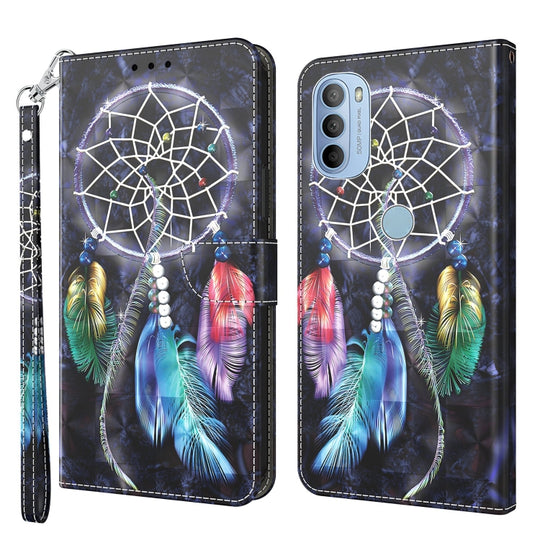 For Motorola Moto G41 / G31 3D Painted Leather Phone Case(Colorful Dreamcatcher)