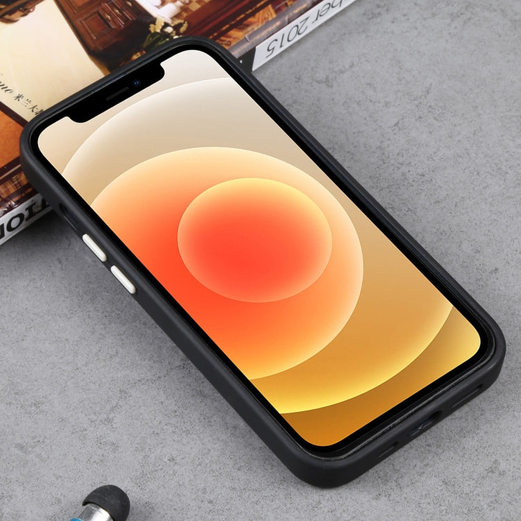 For iPhone 12 Two-color Shield MagSafe TPU + PC Phone Case(Black) by buy2fix