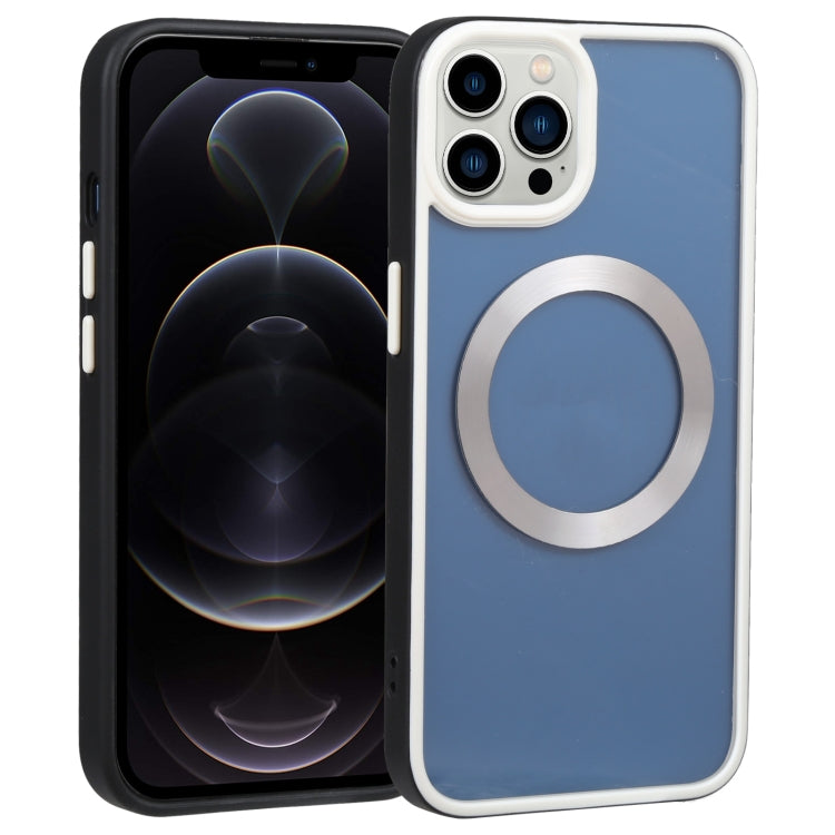 For iPhone 12 Pro Two-color Shield MagSafe TPU + PC Phone Case(Black) by buy2fix