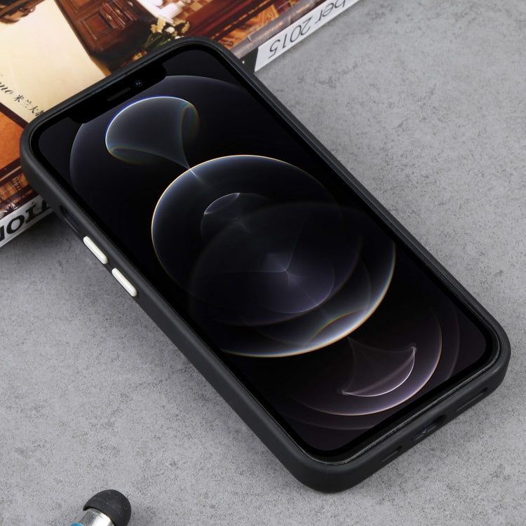 For iPhone 12 Pro Two-color Shield MagSafe TPU + PC Phone Case(Black) by buy2fix