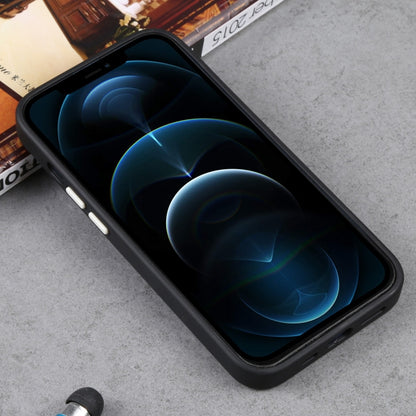 For iPhone 12 Pro Max Two-color Shield MagSafe TPU + PC Phone Case(Black) by buy2fix