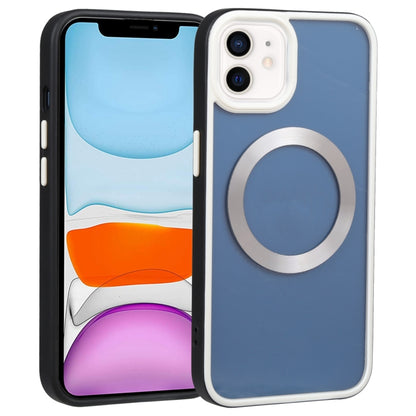 For iPhone 11 Two-color Shield MagSafe TPU + PC Phone Case (Black) by buy2fix