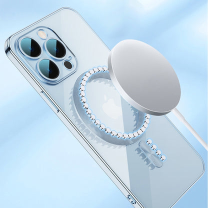 For iPhone 12 Whorl Electroplated MagSafe Magnetic Phone Case(Silver) by buy2fix
