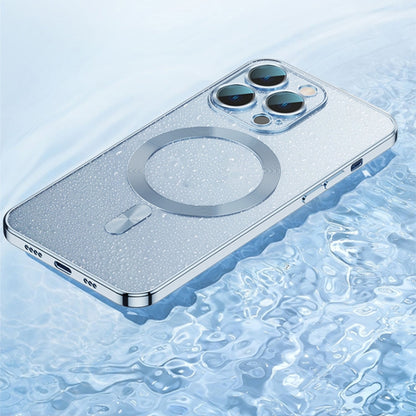 For iPhone 12 Pro Whorl Electroplated MagSafe Magnetic Phone Case(Sierra Blue) by buy2fix