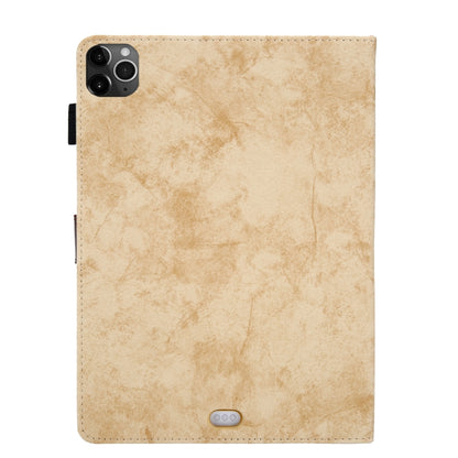 For iPad Pro 11 (2020) & (2018) Marble Style Cloth Texture Tablet PC Protective Leather Case with Bracket & Card Slot & Photo Holder(Yellow) - iPad Pro 11 (2018) Cases by buy2fix | Online Shopping UK | buy2fix