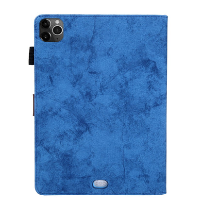 For iPad Pro 11 (2020) & (2018) Marble Style Cloth Texture Tablet PC Protective Leather Case with Bracket & Card Slot & Photo Holder(Blue) - iPad Pro 11 (2018) Cases by buy2fix | Online Shopping UK | buy2fix