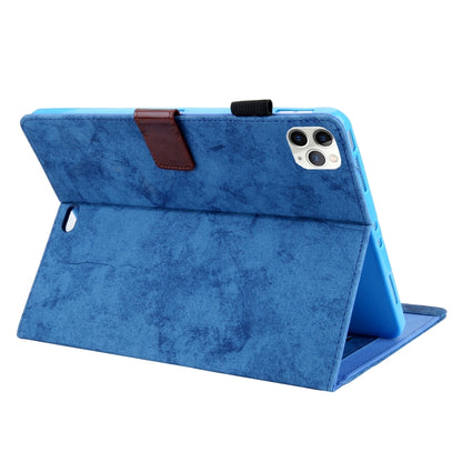 For iPad Pro 11 (2020) & (2018) Marble Style Cloth Texture Tablet PC Protective Leather Case with Bracket & Card Slot & Photo Holder(Blue) - iPad Pro 11 (2018) Cases by buy2fix | Online Shopping UK | buy2fix