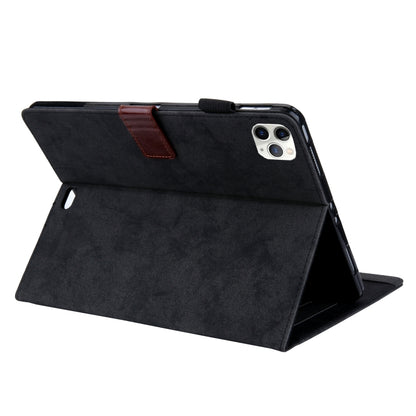 For iPad Pro 11 (2020) & (2018) Marble Style Cloth Texture Tablet PC Protective Leather Case with Bracket & Card Slot & Photo Holder(Black) - iPad Pro 11 (2018) Cases by buy2fix | Online Shopping UK | buy2fix