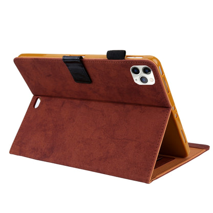 For iPad Pro 11 (2020) & (2018) Marble Style Cloth Texture Tablet PC Protective Leather Case with Bracket & Card Slot & Photo Holder(Brown) - iPad Pro 11 (2018) Cases by buy2fix | Online Shopping UK | buy2fix
