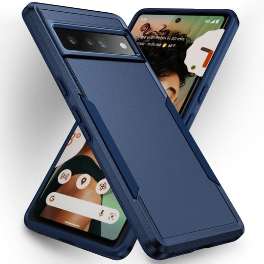 For Google Pixel 7 Pro Pioneer Armor Heavy Duty PC + TPU Phone Case(Blue)