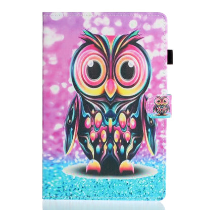 For iPad Pro 11 inch 2020 Painted Left and Right Flat Leather Tablet Case with Sleep Function & Card Slot & Buckle Anti-skid Strip and Bracket(Owl) - iPad Pro 11 (2020) Cases by buy2fix | Online Shopping UK | buy2fix