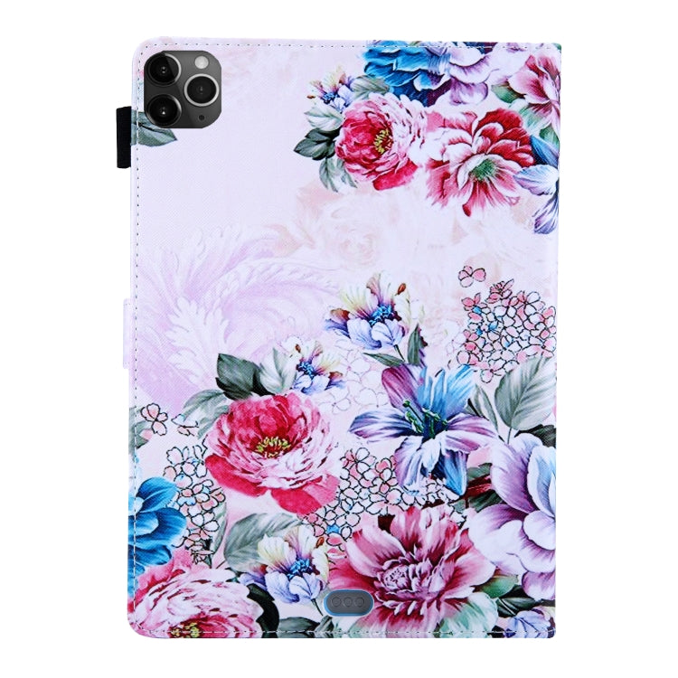 For iPad Pro 11 (2020) & (2018) Painted Pattern Tablet PC Protective Leather Case with Bracket & Card Slot & Photo Holder(Rose Flower) - iPad Pro 11 (2018) Cases by buy2fix | Online Shopping UK | buy2fix