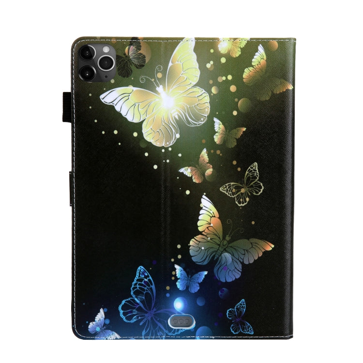 For iPad Pro 11 (2020) & (2018) Painted Pattern Tablet PC Protective Leather Case with Bracket & Card Slot & Photo Holder(Golden Butterfly) - iPad Pro 11 (2018) Cases by buy2fix | Online Shopping UK | buy2fix