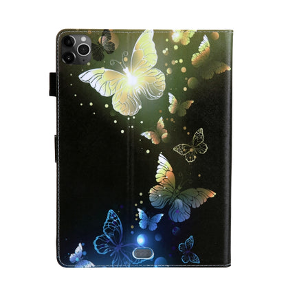 For iPad Pro 11 (2020) & (2018) Painted Pattern Tablet PC Protective Leather Case with Bracket & Card Slot & Photo Holder(Golden Butterfly) - iPad Pro 11 (2018) Cases by buy2fix | Online Shopping UK | buy2fix