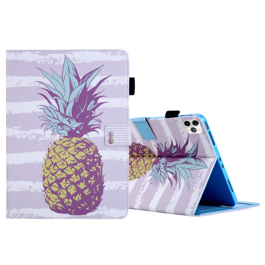 For iPad Pro 11 (2020) & (2018) Painted Pattern Tablet PC Protective Leather Case with Bracket & Card Slot & Photo Holder(Golden Pineapple) - iPad Pro 11 (2018) Cases by buy2fix | Online Shopping UK | buy2fix