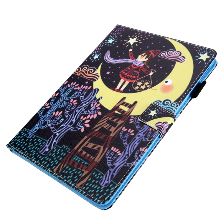 For iPad Pro 11 (2020) & (2018) Painted Pattern Tablet PC Protective Leather Case with Bracket & Card Slot & Photo Holder(Star Picking Girl) - iPad Pro 11 (2018) Cases by buy2fix | Online Shopping UK | buy2fix