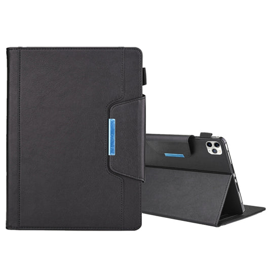 For iPad Pro 11 (2020) & (2018) Big Metal Button Business Tablet PC Protective Leather Case with Bracket & Card Slot & Photo Holder & Wallet(Black) - iPad Pro 11 (2018) Cases by buy2fix | Online Shopping UK | buy2fix