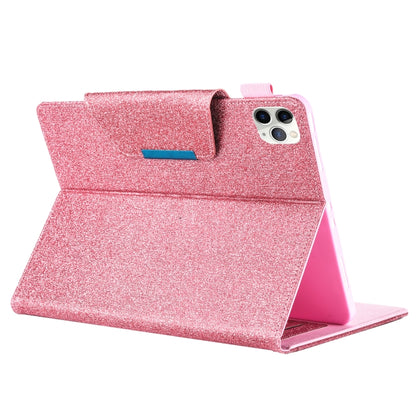 For iPad Pro 11 (2020) & (2018) Big Metal Button Business Tablet PC Protective Leather Case with Bracket & Card Slot & Photo Holder & Wallet(Pink) - iPad Pro 11 (2018) Cases by buy2fix | Online Shopping UK | buy2fix