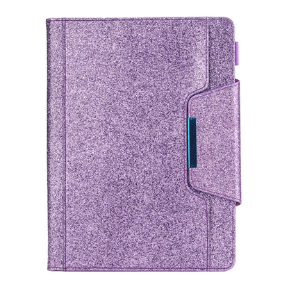 For iPad Pro 11 (2020) & (2018) Big Metal Button Business Tablet PC Protective Leather Case with Bracket & Card Slot & Photo Holder & Wallet(Purple) - iPad Pro 11 (2018) Cases by buy2fix | Online Shopping UK | buy2fix