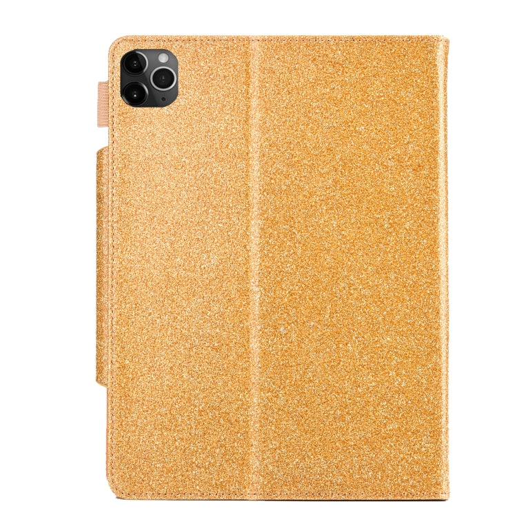 For iPad Pro 11 (2020) & (2018) Big Metal Button Business Tablet PC Protective Leather Case with Bracket & Card Slot & Photo Holder & Wallet(Gold) - iPad Pro 11 (2018) Cases by buy2fix | Online Shopping UK | buy2fix