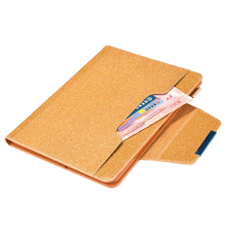 For iPad Pro 11 (2020) & (2018) Big Metal Button Business Tablet PC Protective Leather Case with Bracket & Card Slot & Photo Holder & Wallet(Gold) - iPad Pro 11 (2018) Cases by buy2fix | Online Shopping UK | buy2fix