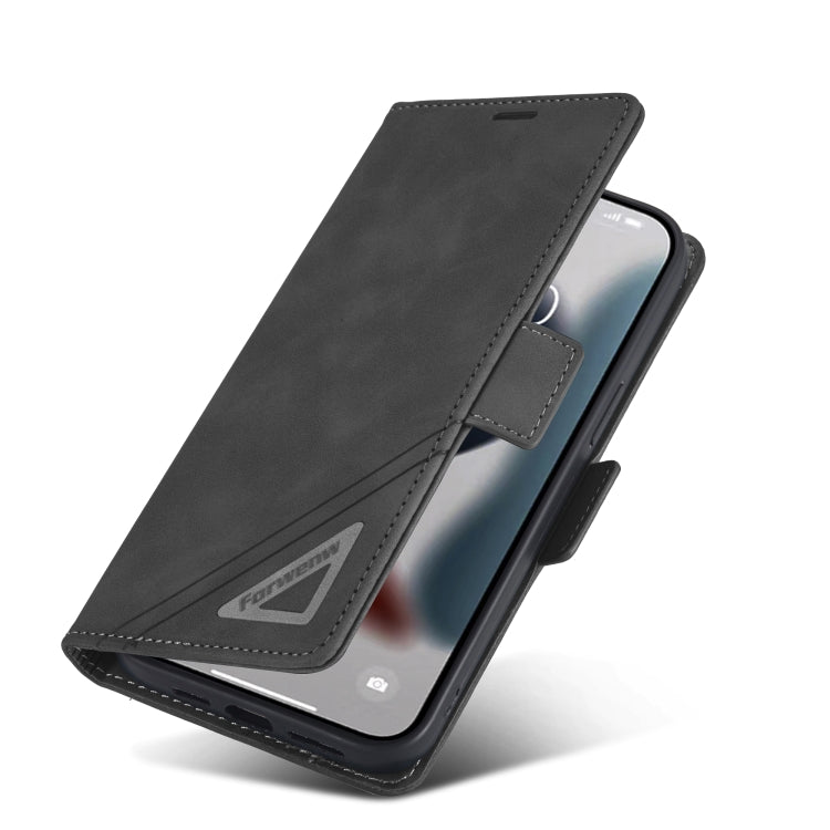 For iPhone 14 Pro Max Forwenw Dual-side Buckle Leather Phone Case (Black) - iPhone 14 Pro Max Cases by Forwenw | Online Shopping UK | buy2fix