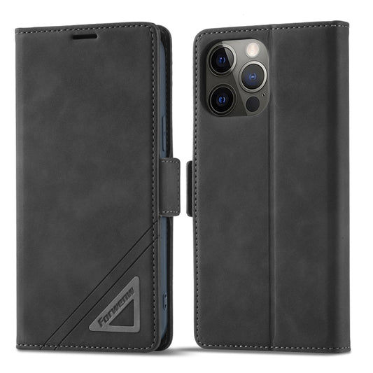 For iPhone 13 Pro Max Forwenw Dual-side Buckle Leather Phone Case (Black) - iPhone 13 Pro Max Cases by Forwenw | Online Shopping UK | buy2fix