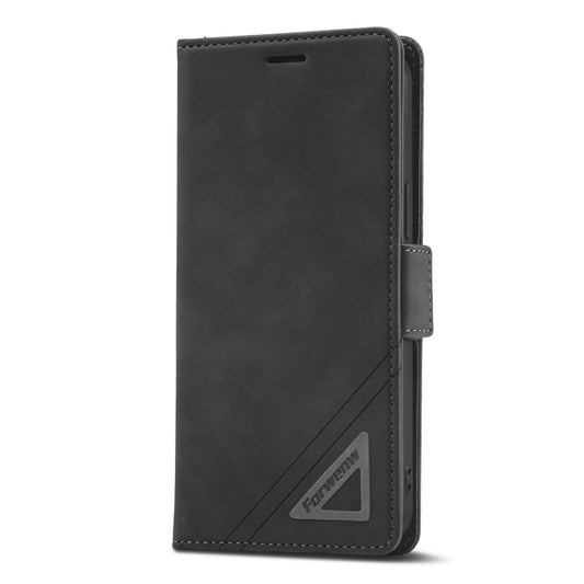For iPhone 12 Pro Max Forwenw Dual-side Buckle Leather Phone Case(Black) - iPhone 12 Pro Max Cases by Forwenw | Online Shopping UK | buy2fix