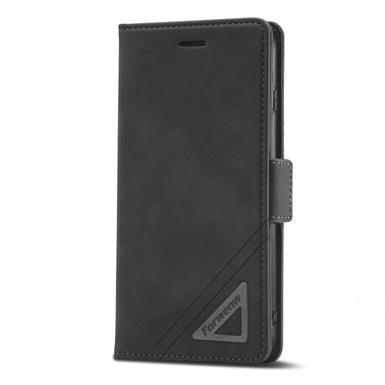 For iPhone SE 2022 / SE 2020 / 8 / 7 Forwenw Dual-side Buckle Leather Phone Case(Black) - iPhone SE 2022 / 2020 / 8 / 7 Cases by Forwenw | Online Shopping UK | buy2fix