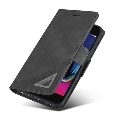 For iPhone SE 2022 / SE 2020 / 8 / 7 Forwenw Dual-side Buckle Leather Phone Case(Black) - iPhone SE 2022 / 2020 / 8 / 7 Cases by Forwenw | Online Shopping UK | buy2fix