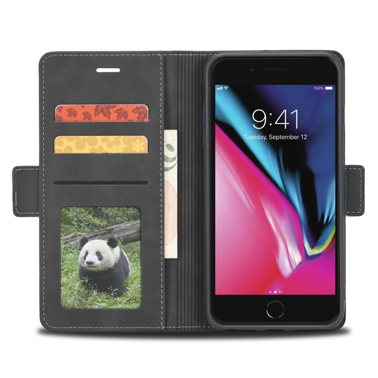 Forwenw Dual-side Buckle Leather Phone Case For iPhone 7 Plus / 8 Plus(Black) - More iPhone Cases by Forwenw | Online Shopping UK | buy2fix