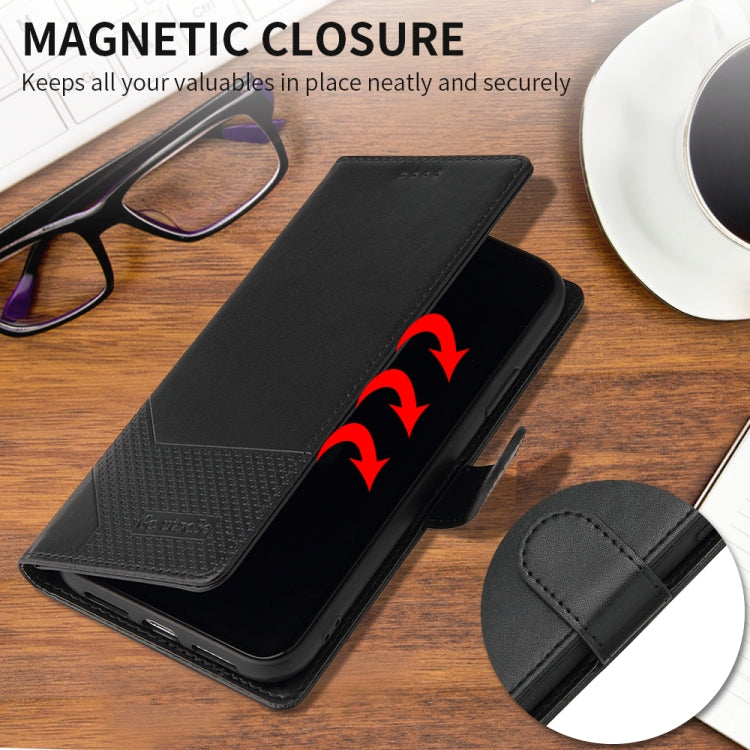 For iPhone 13 Pro GQUTROBE Skin Feel Magnetic Leather Phone Case (Black) - iPhone 13 Pro Cases by GQUTROBE | Online Shopping UK | buy2fix