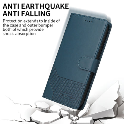 For iPhone 13 Pro GQUTROBE Skin Feel Magnetic Leather Phone Case (Blue) - iPhone 13 Pro Cases by GQUTROBE | Online Shopping UK | buy2fix