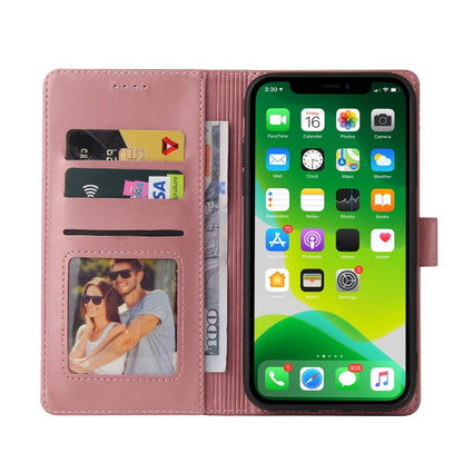 For iPhone 13 GQUTROBE Skin Feel Magnetic Leather Phone Case(Rose Gold) - iPhone 13 Cases by GQUTROBE | Online Shopping UK | buy2fix
