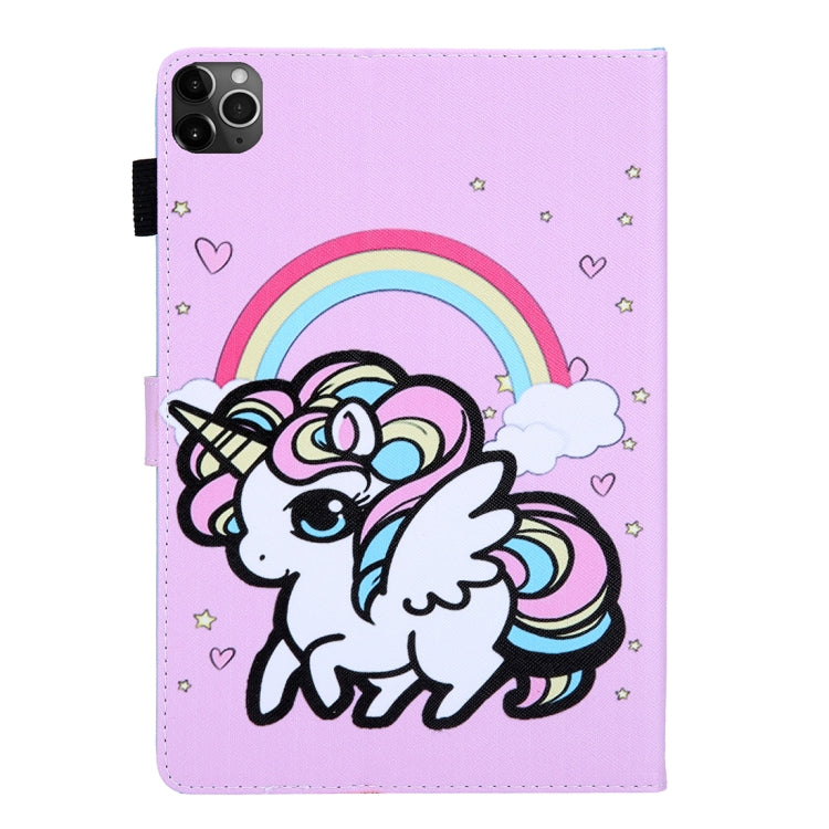 For iPad Pro 11 (2020) & (2018) Painted Pattern Tablet PC Protective Leather Case with Bracket & Card Slot & Photo Holder(Rainbow Unicorn) - iPad Pro 11 (2018) Cases by buy2fix | Online Shopping UK | buy2fix